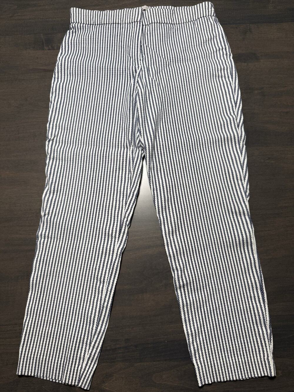 Eliane Rose striped ankle pants stretchy size small Nautical Beach Preppy